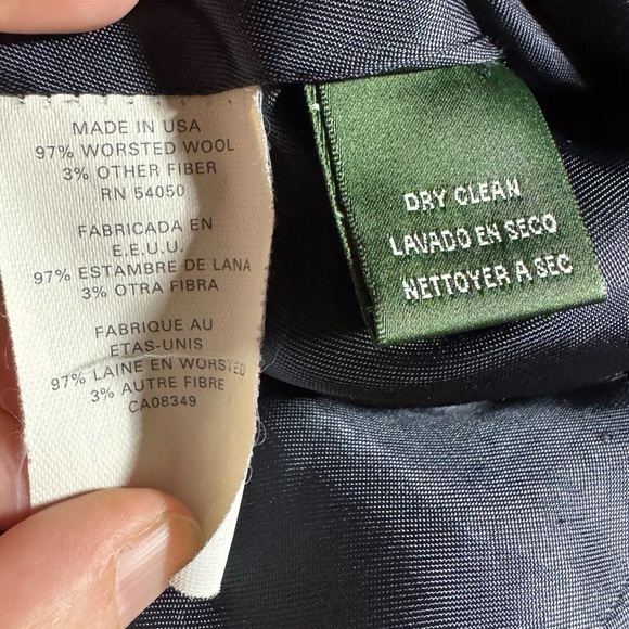 Vintage Lauren Ralph Lauren Women’s Blazer 14 Navy Wool Gold Button Military USA - Picture 10 of 12